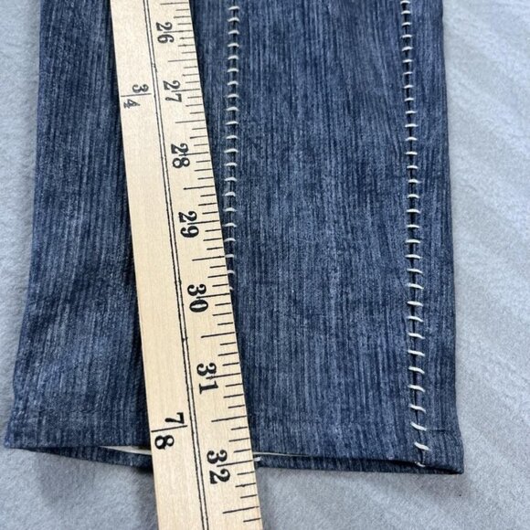 Annette Görtz Pants Womens 38 Straight Leg Denim Linen Stretch Button 32 Inseam - Picture 10 of 11